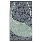 Art Nouveau Peacock Classic  Bird Klein Cadeauzakje (Achterkant)