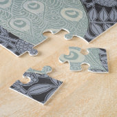 Art Nouveau Peacock Classic Bird Legpuzzel (Zijkant)