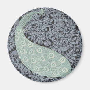 Art Nouveau Peacock Classic  Bird Magneet