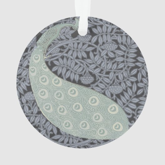 Art Nouveau Peacock Classic  Bird Ornament (achterkant)