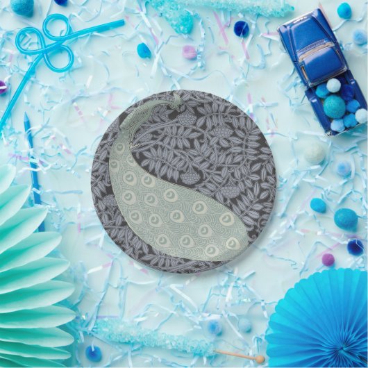 Art Nouveau Peacock Classic  Bird Papieren Bordje (Feest)