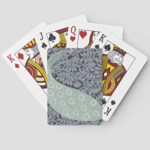 Art Nouveau Peacock Classic  Bird Pokerkaarten