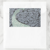Art Nouveau Peacock Classic  Bird Rechthoekige Sticker (Tas)