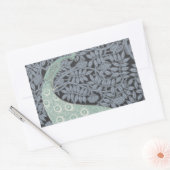 Art Nouveau Peacock Classic  Bird Rechthoekige Sticker (Envelop)