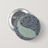 Art Nouveau Peacock Classic  Bird Ronde Button 5,7 Cm (Voorkant /achterkant)