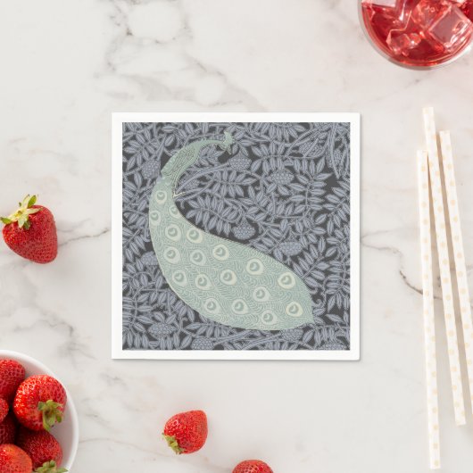 Art Nouveau Peacock Classic  Bird Servet (Insitu)