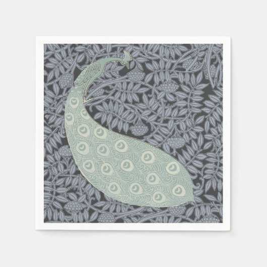 Art Nouveau Peacock Classic  Bird Servet (Voorkant)