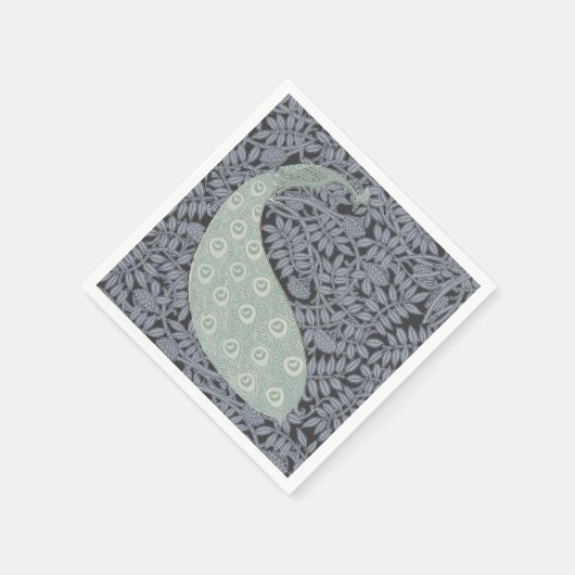 Art Nouveau Peacock Classic  Bird Servet (Hoek)