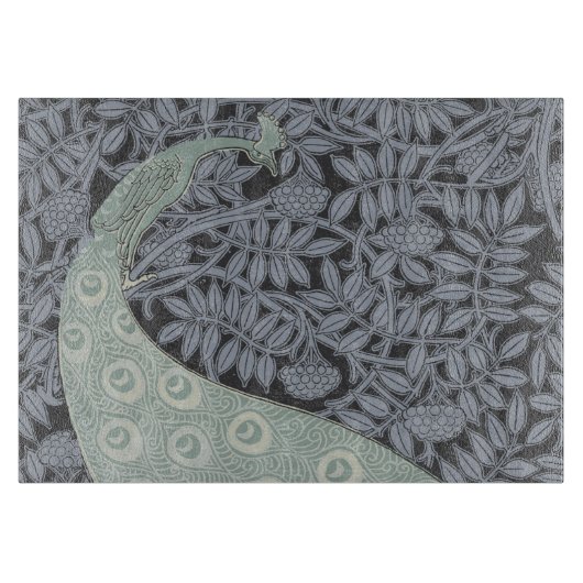 Art Nouveau Peacock Classic  Bird Snijplank (Voorkant)