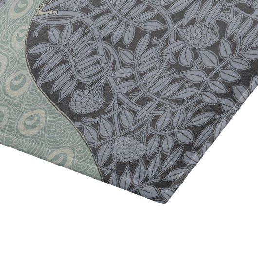 Art Nouveau Peacock Classic  Bird Snijplank (Hoek)