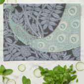 Art Nouveau Peacock Classic  Bird Theedoek (Gevouwen)