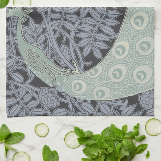 Art Nouveau Peacock Classic Bird Theedoek (Gevouwen)