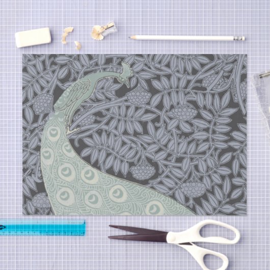 Art Nouveau Peacock Classic  Bird Tissuepapier (Craft)