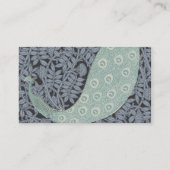 Art Nouveau Peacock Classic  Bird Visitekaartje (Achterkant)