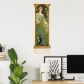 Art Nouveau Peacock Design Sonrel Poster (Thuiskantoor)