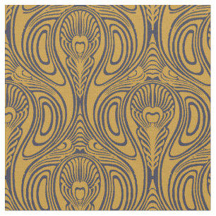  Art Nouveau Peacock Feather Pattern Stof