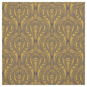  Art Nouveau Peacock Feather Pattern Stof (Swatch)