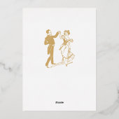  Art Nouveau Peacock Folie Uitnodiging (Achterkant)