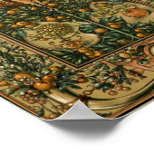  Art Nouveau Peacock & Fruit door Anton Seder Poster (Hoek)