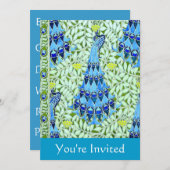  Art Nouveau Peacock Kaart (Voorkant / Achterkant)