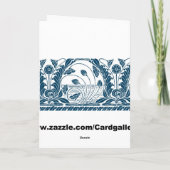 Art Nouveau Peacock Kaart (Achterkant)