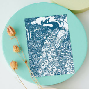 Art Nouveau Peacock Kaart