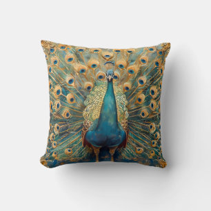 Art Nouveau Peacock Kussen
