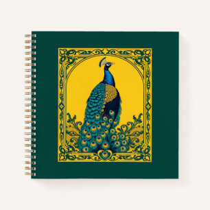 Art Nouveau Peacock Notitieboek