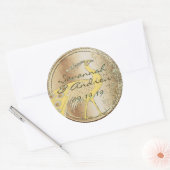 Art Nouveau Peacock Parade Ronde Sticker (Envelop)