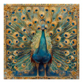 Art Nouveau Peacock Perfect Poster (Voorkant)