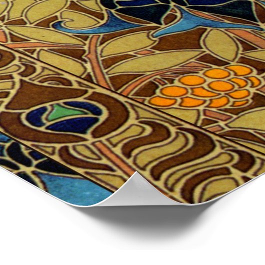 Art Nouveau Peacock Poster (Hoek)