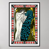Art Nouveau Peacock Poster van Will H. Bradley (Voorkant)