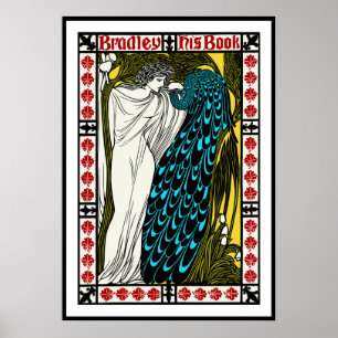 Art Nouveau Peacock Poster van Will H. Bradley