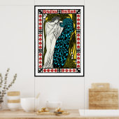 Art Nouveau Peacock Poster van Will H. Bradley (Keuken)
