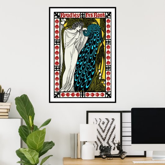 Art Nouveau Peacock Poster van Will H. Bradley (Thuiskantoor)
