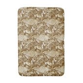 Art Nouveau Peacock Print, Brown en Cream Badmat (Voorkant Verticaal)