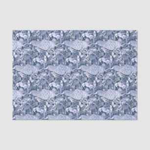 Art Nouveau Peacock Print, Navy and White Tissuepapier