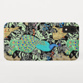 Art Nouveau Peacock Print, Turquoise & Neutrals Case-Mate iPhone Case (Achterkant (horizontaal))