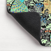 Art Nouveau Peacock Print, Turquoise & Neutrals Muismat (Hoek)