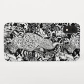 Art Nouveau Peacock Print, zwart en wit Case-Mate iPhone Case (Achterkant (horizontaal))