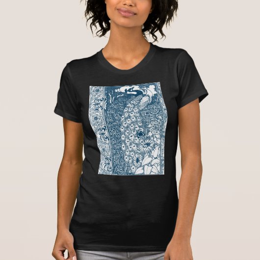 Art Nouveau Peacock T-shirt (Voorkant)