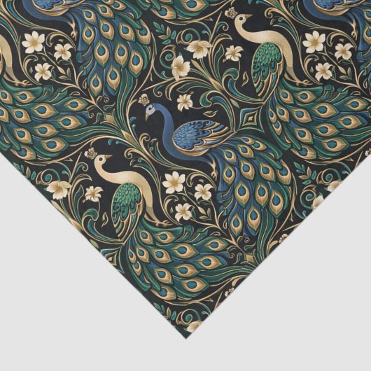 Art Nouveau Peacock Tissuepapier (Detail)