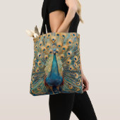 Art Nouveau Peacock Tote Bag (Dichtbij)