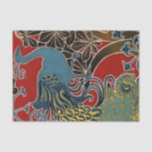 "Art Nouveau Peacock" van Gisbert Combaz Tissuepapier (Voorkant)