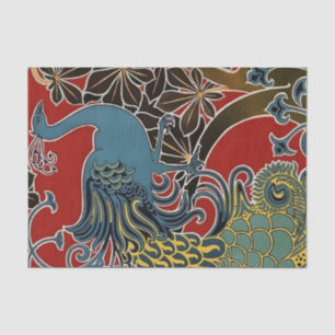 "Art Nouveau Peacock" van Gisbert Combaz Tissuepapier