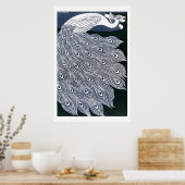 Art Nouveau Peacock van Will Bradley Poster (Keuken)