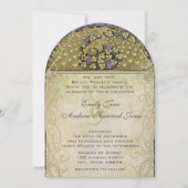 Art Nouveau Peacock Weddenschap klik op MEER LEES Kaart (Voorkant)