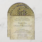 Art Nouveau Peacock Weddenschap klik op MEER LEES Kaart (Voorkant / Achterkant)