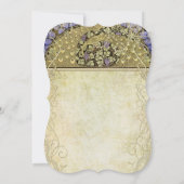 Art Nouveau Peacock Wedding Kaart (Achterkant)
