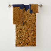 Art Nouveau Peacock Will Bradley Bad Handdoek (Insitu)